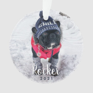 Personalised Photo Dog Puppy Holiday Ornament