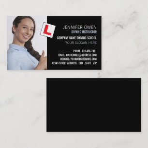 Personalised Photo, Driving School, Instructor Business Card