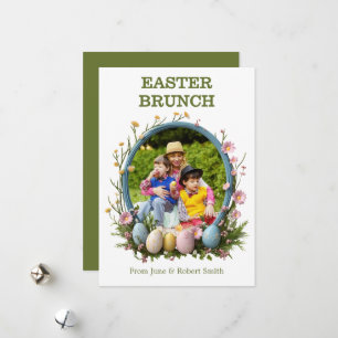 Personalised photo easter floral  holiday card