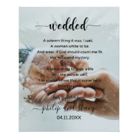 Personalised Photo Elegant Wedded Poem