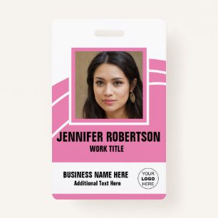 Personalised Photo Employee Badge ID Badge