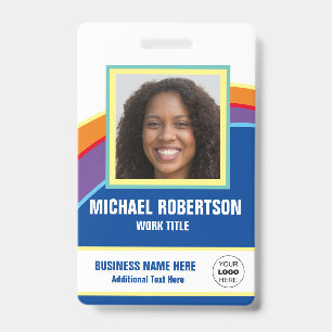 Personalised Photo Employee Badge ID Badge