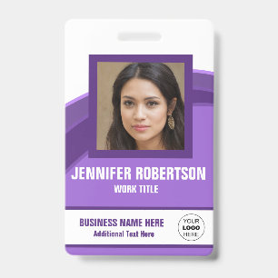Personalised Photo Employee Badge ID Badge