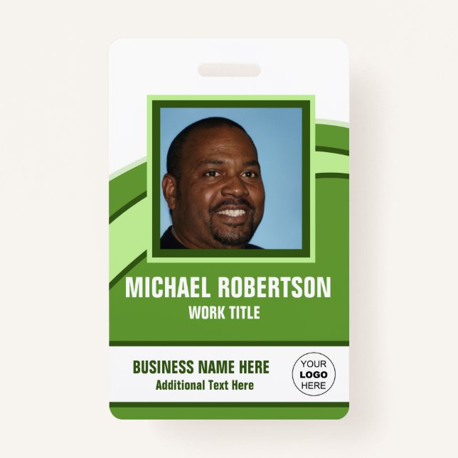 Personalised Photo Employee Badge ID Badge (Front)