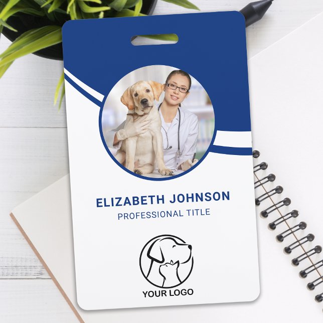 Personalised Photo Employee Bar Code Logo Name ID Badge (Creator Uploaded)