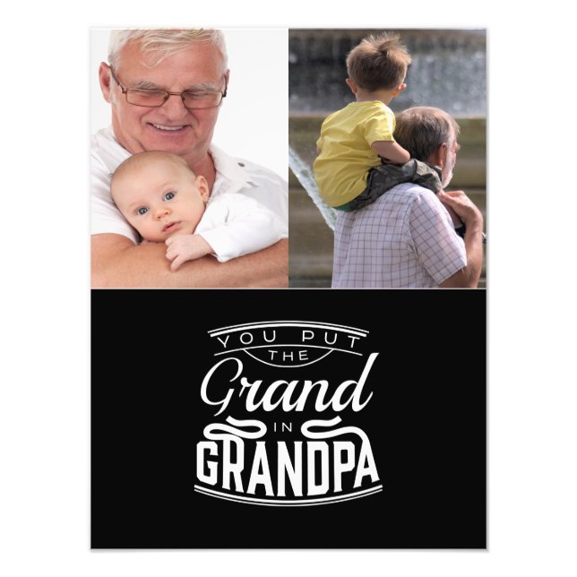 Personalised Photo Enlargement For Grandpa (Front)