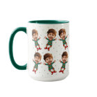 Personalised Photo Face Funny Christmas Elf Kid