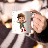 Personalised Photo Face Funny Christmas Elf Kid