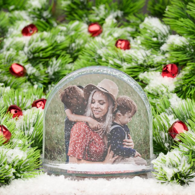 Personalised Photo Family Keepsake Christmas Snowglobe (Christmas)