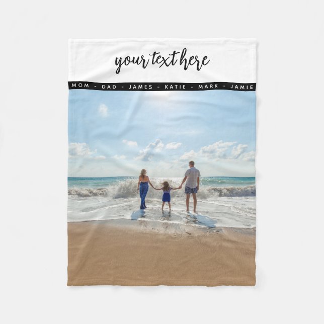Personalised Photo Family Love Memories  Fleece Blanket (Front)