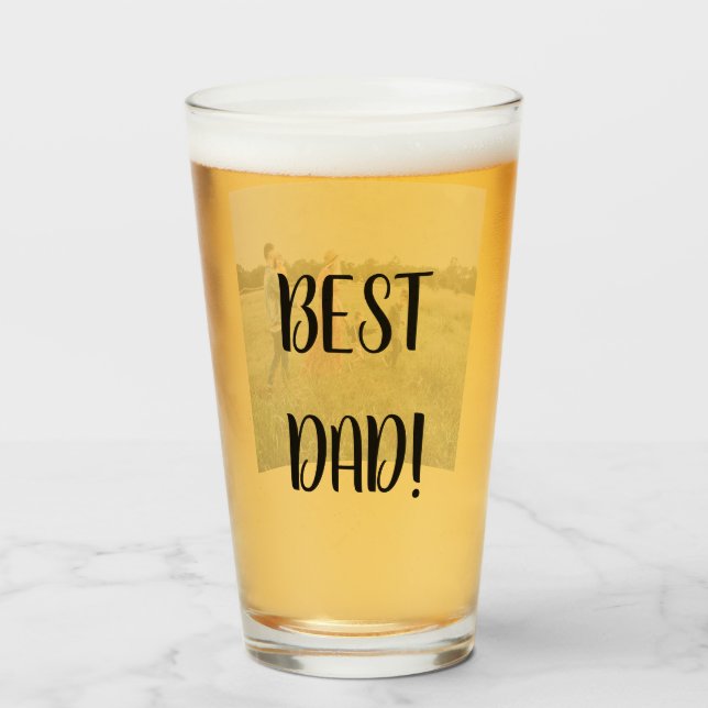 Personalised Photo Father's Day Drinking Glass (Back Filled)