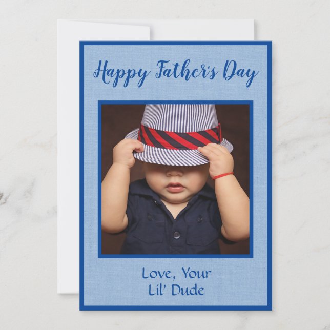 Personalised Photo Father's Day Holiday Card (Front)