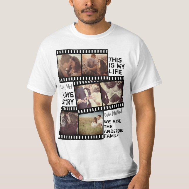 personalised photo film and text T-Shirt (Front)