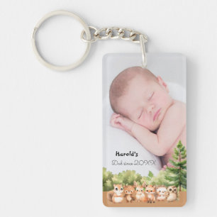 Personalised Photo First Fathers Day Key Ring