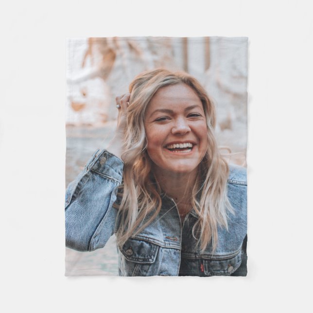 Personalised Photo Fleece Blanket (Front)