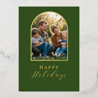 Personalised Photo Foil Holiday Card