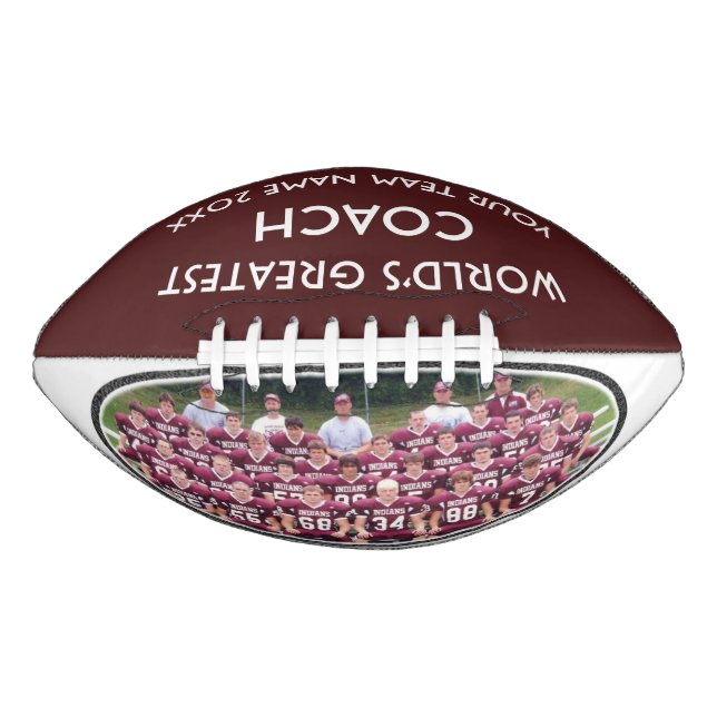 Personalised Photo Football for Football Coach American Football (Front)