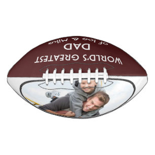 Personalised Photo Football for Football Dad / Fan American Football