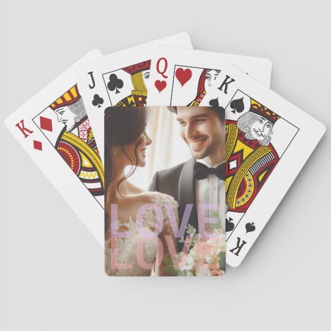 Personalised Photo for Couples and Family, LOVE Playing Cards (Back)
