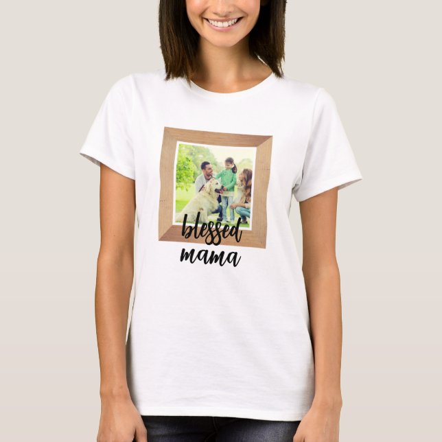 Personalised Photo Frame | Blessed Mama T-Shirt (Front)