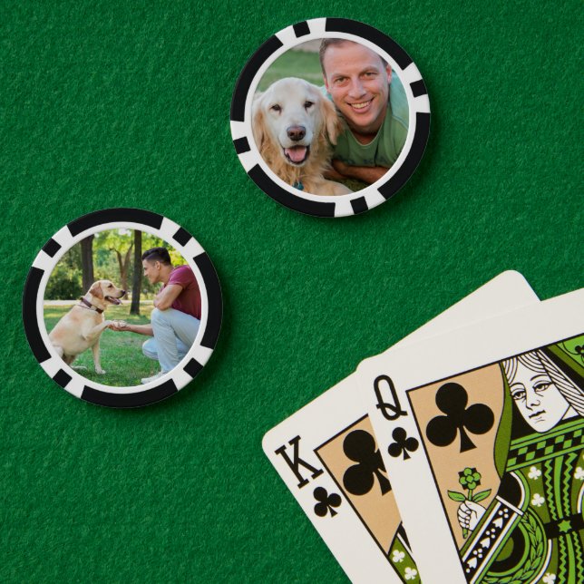 Personalised photo front & back create your own  poker chips (Poker Table (Double))