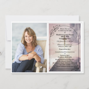 Personalised Photo Funeral Invitation
