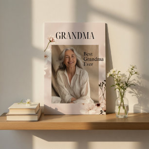 Personalised Photo Gift Best Grandma Ever Poster