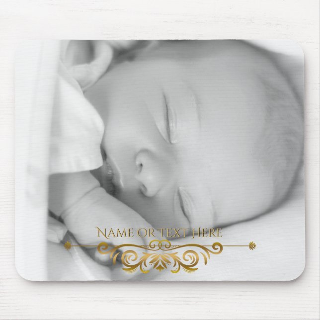 Personalised Photo Gift Custom Name or Text Mouse Mat (Front)