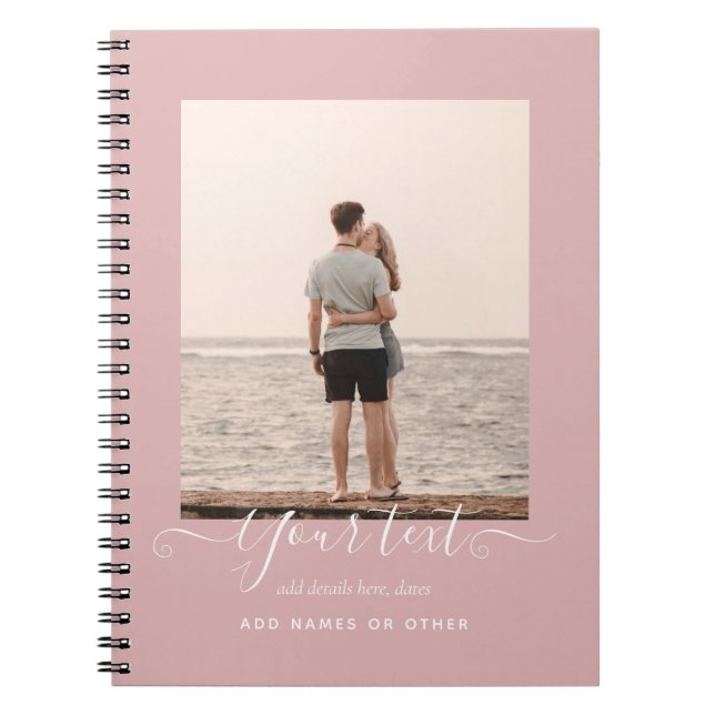 Personalised PHOTO GIFT - Family Friends Newlyweds Notebook (Front)