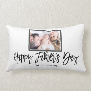Personalised Photo Gift for Fathers Day Lumbar Cushion