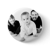 Personalised Photo Gift for Him Pin Button