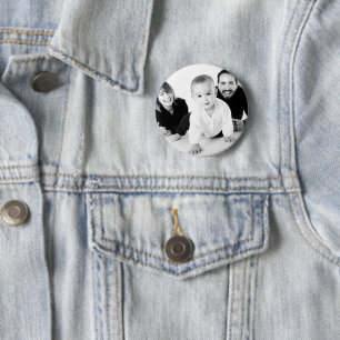 Personalised Photo Gift for Him Pin Button