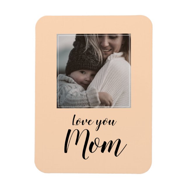 Personalised photo gift magnet, love you mum magnet (Vertical)