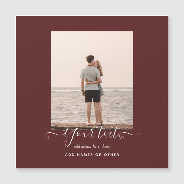 Personalised PHOTO Gifts Burgundy Theme (Front)