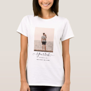 Personalised PHOTO Gifts Burgundy Theme T-Shirt