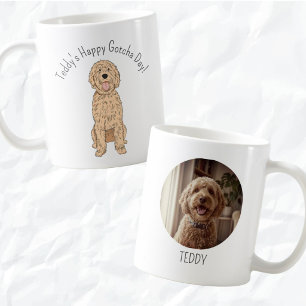 Personalised Photo Golden Doodle Gotcha Day Mug