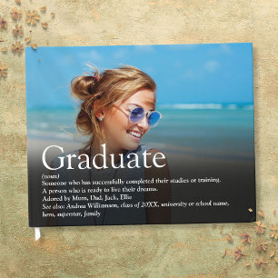 Personalised Photo Graduate Definition Guest Book