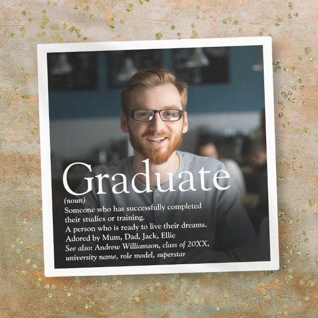 Personalised Photo Graduate Definition Napkin (Personalized Photo Graduate Definition Napkins)