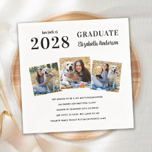 Personalised Photo Graduate Fun Facts Graduation Napkin
