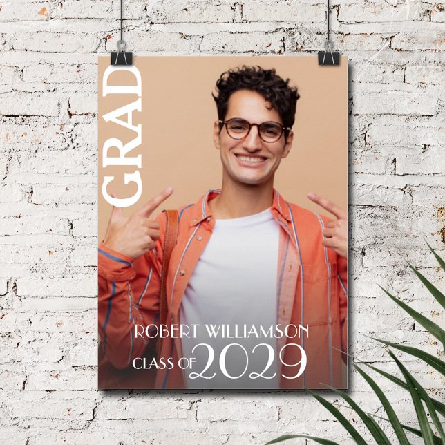 Personalised Photo Graduate  Poster (Personalized Photo Graduate Poster, INSTANT DOWNLOAD and/or PRINTED)
