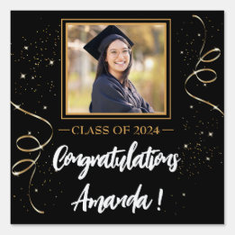 Personalised Photo Graduation Garden Sign