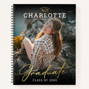 Personalised Photo Graduation Guest Notebook