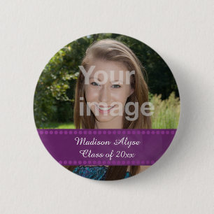 Personalised Photo Graduation Year Button