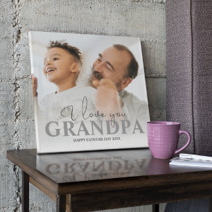 Personalised Photo Grandpa Plaque
