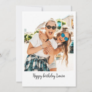 Personalised   Photo Greeting Anniversary Birthday Holiday Card