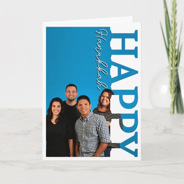 Personalised Photo Hanukkah Greeting Card (Front)