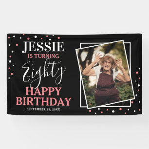 Personalised Photo Happy 80th Birthday Banner
