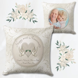 Personalised Photo Happy Anniversary Gifts by Year Cushion