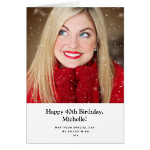 Personalised Photo Happy Birthday Any Age Card 