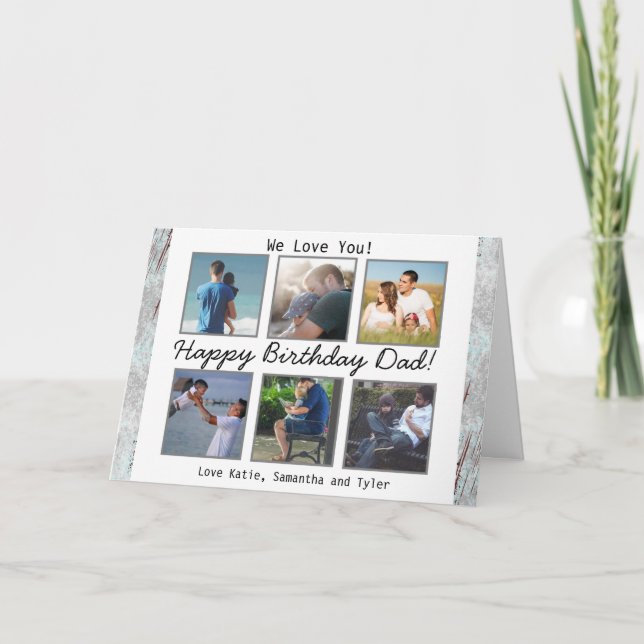 Personalised Photo Happy Birthday Dad Card (Front)